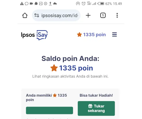 Review Ipsos iSay, Penipuan atau Bukan? 5 penukaran poin ipsos isay