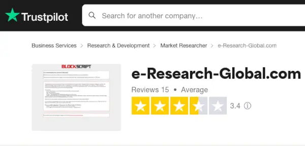 e research global trustpilot