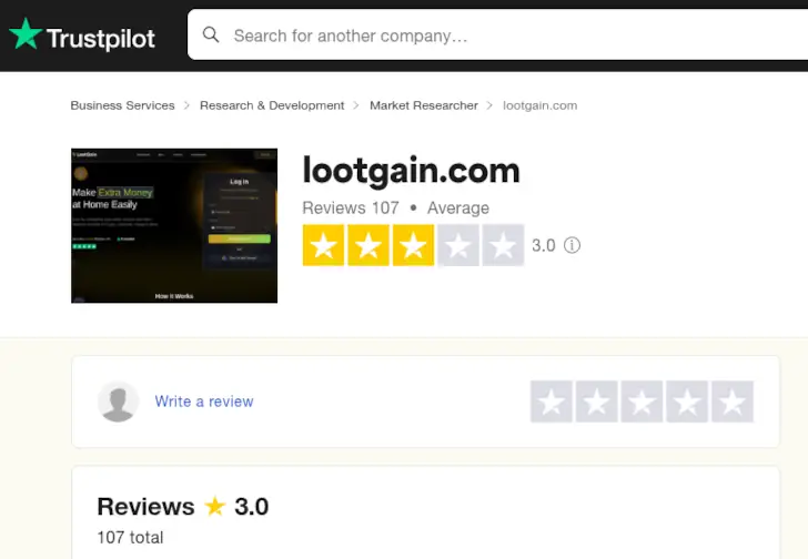 lootgain trustpilot