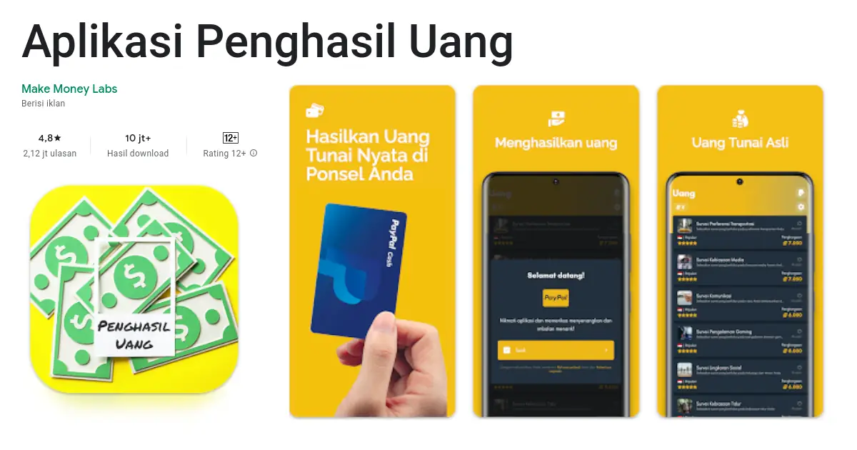 review apikasi penghasil uang mobile media labs