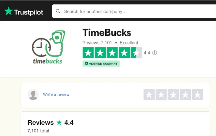 timebucks trustpilot