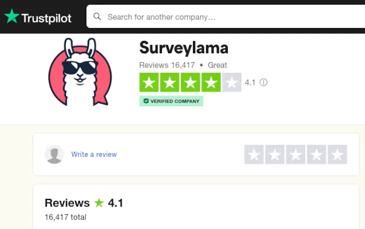 surveylama trustpilot