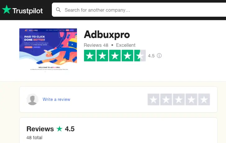 adbuxpro trustpilot