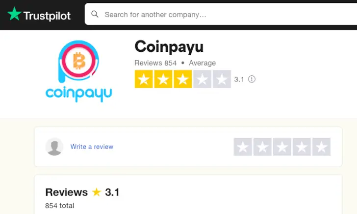 coinpayu trustpilot