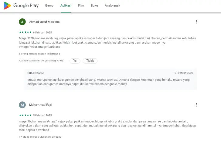 mager google play