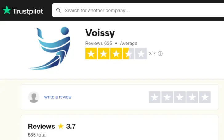 voissy trustpilot