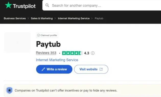 paytub trustpilot