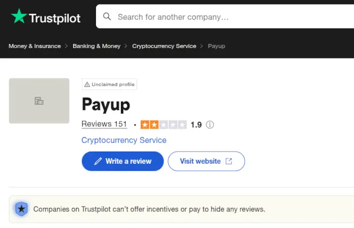 payup video trustpilot