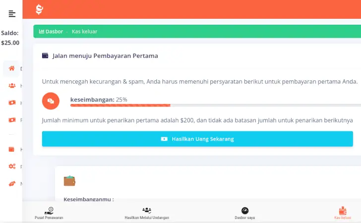 pembayaran easy earn org