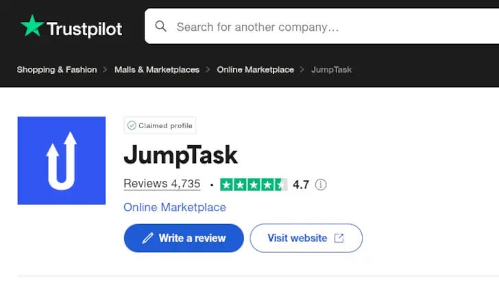 Review JumpTask io, Penipuan atau Bukan? 4 jumptask trustpilot