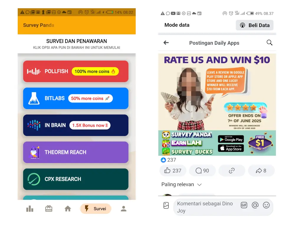 Review Survey Panda, Penipuan atau Bukan? 1 tugas survey panda
