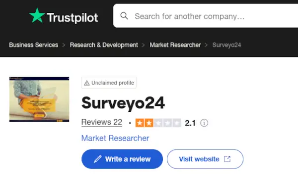 Review Surveyo24, Penipuan atau Bukan? 3 surveyo24 trustpilot